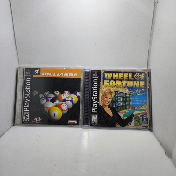 Lot of 2 ps1 playstation 1 games wheel of fortune billiards - Picture 5 of 5